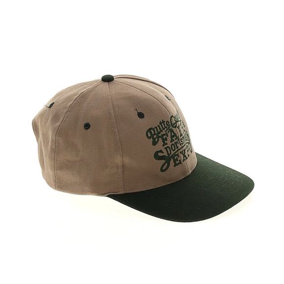 VTG Butte County Fair & Sportsman And Expo Tan Green Adjustable Baseball Hat - Picture 1 of 3